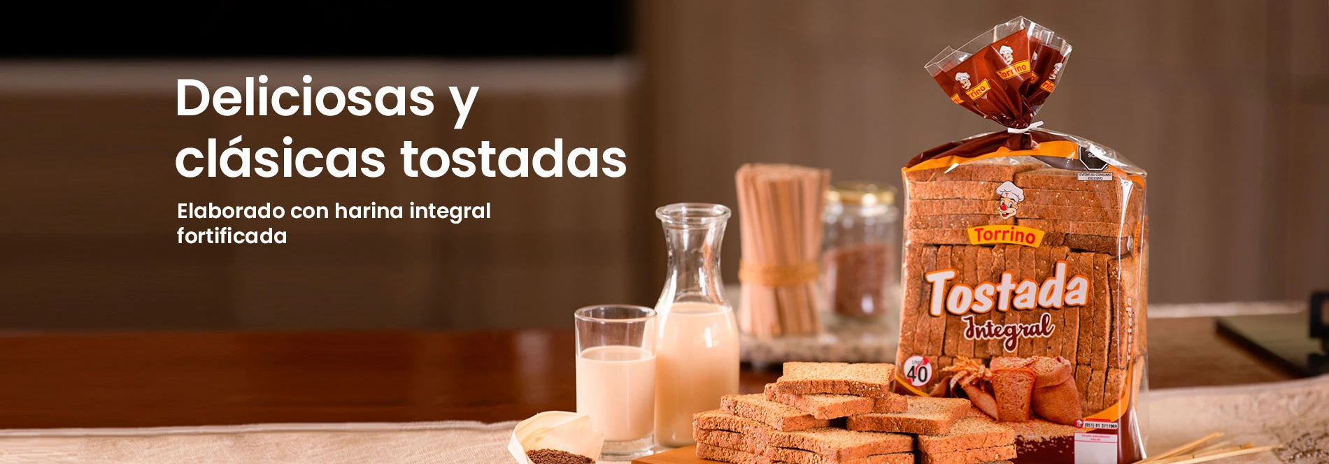 Deliciosas y clásicas tostadas - Tostada Integral Torrino